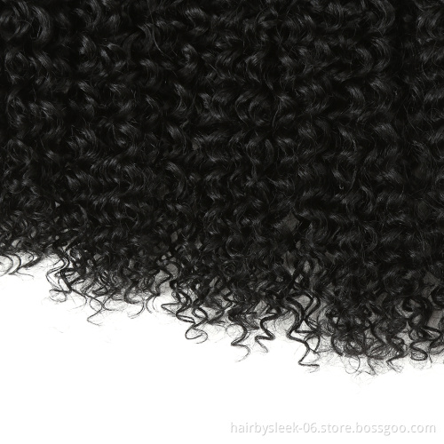 16-20 inches 3 bundles braiding kinky curly with closure for women synthetic hair  weaving extension afro kinky curl hair